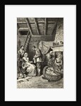 Starving Family Receiving Rations by Anonymous