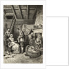 Starving Family Receiving Rations by Anonymous