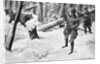 Painting of Lewis and Clark Attacked by Bears by Alfred Russell