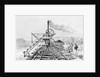 Engraving of an Excavator Working on the Panama Canal by Anonymous