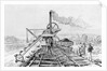 Engraving of an Excavator Working on the Panama Canal by Anonymous