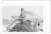 Engraving of an Excavator Working on the Panama Canal by Anonymous