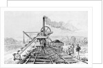 Engraving of an Excavator Working on the Panama Canal by Anonymous