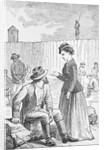 Illustration of Loretta Velasquez at Johnson's Island Prisoner of War Depot by Anonymous