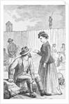 Illustration of Loretta Velasquez at Johnson's Island Prisoner of War Depot by Anonymous