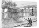 Illustration of Wooden Wall in Colonial New York by Anonymous
