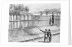 Illustration of Wooden Wall in Colonial New York by Anonymous