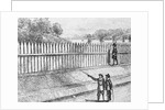 Illustration of Wooden Wall in Colonial New York by Anonymous