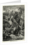 Engraving of Hannibal Crossing the Alps by H. Leutemann