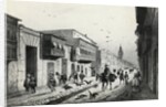 Street Scene with Travelers and Vultures by Anonymous