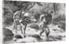 Early Frontiersman Passing a River Scene by Anonymous