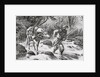 Early Frontiersman Passing a River Scene by Anonymous