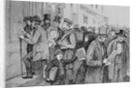 Illustration of the Closing of New York Banks, 1857 by Anonymous