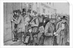 Illustration of the Closing of New York Banks, 1857 by Anonymous