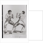 Print of Richard Humphreys and Daniel Mendoza Boxing by Anonymous