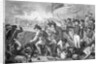 War Scene with Cannon and Fallen Victim in Forefront by Anonymous