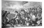 War Scene with Cannon and Fallen Victim in Forefront by Anonymous