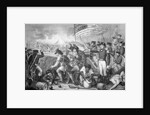 War Scene with Cannon and Fallen Victim in Forefront by Anonymous