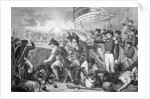 War Scene with Cannon and Fallen Victim in Forefront by Anonymous