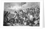 War Scene with Cannon and Fallen Victim in Forefront by Anonymous