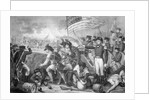 War Scene with Cannon and Fallen Victim in Forefront by Anonymous