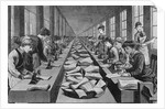 Seamstress Assembly Line in Factory by Anonymous