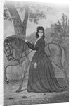Emma Edmonds Standing with Horse by Anonymous