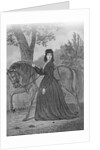 Emma Edmonds Standing with Horse by Anonymous