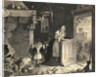 Cinderella with Fairy Godmother in Kitchen by Anonymous