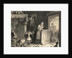 Cinderella with Fairy Godmother in Kitchen by Anonymous