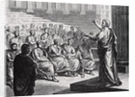 Demosthenes Delivering His Oration Against Philip of Macedonia by Anonymous