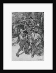 Cowboys Saddling Horses by Anonymous