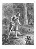 Johnny Appleseed Planting Apple Seeds in Wilderness by Anonymous