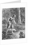Johnny Appleseed Planting Apple Seeds in Wilderness by Anonymous