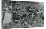Pilgrims and Indians at First Thanksgiving Dinner by Anonymous