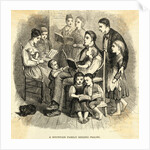 Minister and His Family Singing Hymns from Books by Anonymous