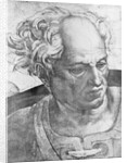 Detail of The Prophet Joel from the Sistine Chapel Ceiling Fresco Series by Michelangelo
