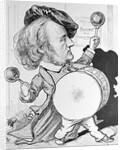 Cartoon of Richard Wagner Banging a Drum by Anonymous