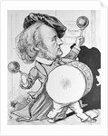 Cartoon of Richard Wagner Banging a Drum by Anonymous