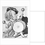 Cartoon of Richard Wagner Banging a Drum by Anonymous