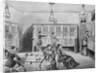 Woodcut Depiction of Early Telephone Room by Anonymous