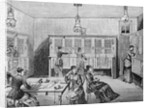 Woodcut Depiction of Early Telephone Room by Anonymous
