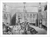 Woodcut Depiction of Early Telephone Room by Anonymous