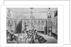 Woodcut Depiction of Early Telephone Room by Anonymous