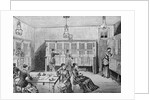 Woodcut Depiction of Early Telephone Room by Anonymous