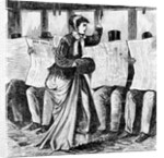 Woman Riding Train by Anonymous