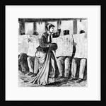 Woman Riding Train by Anonymous
