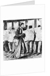 Woman Riding Train by Anonymous