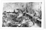 Illustration of 19th Century Lodging in the Bowery by Anonymous