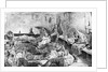 Illustration of 19th Century Lodging in the Bowery by Anonymous